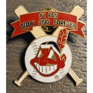 Cleveland Indians #1 Fan Now and Forever Chief Wahoo Pin 1996 Peter David Inc